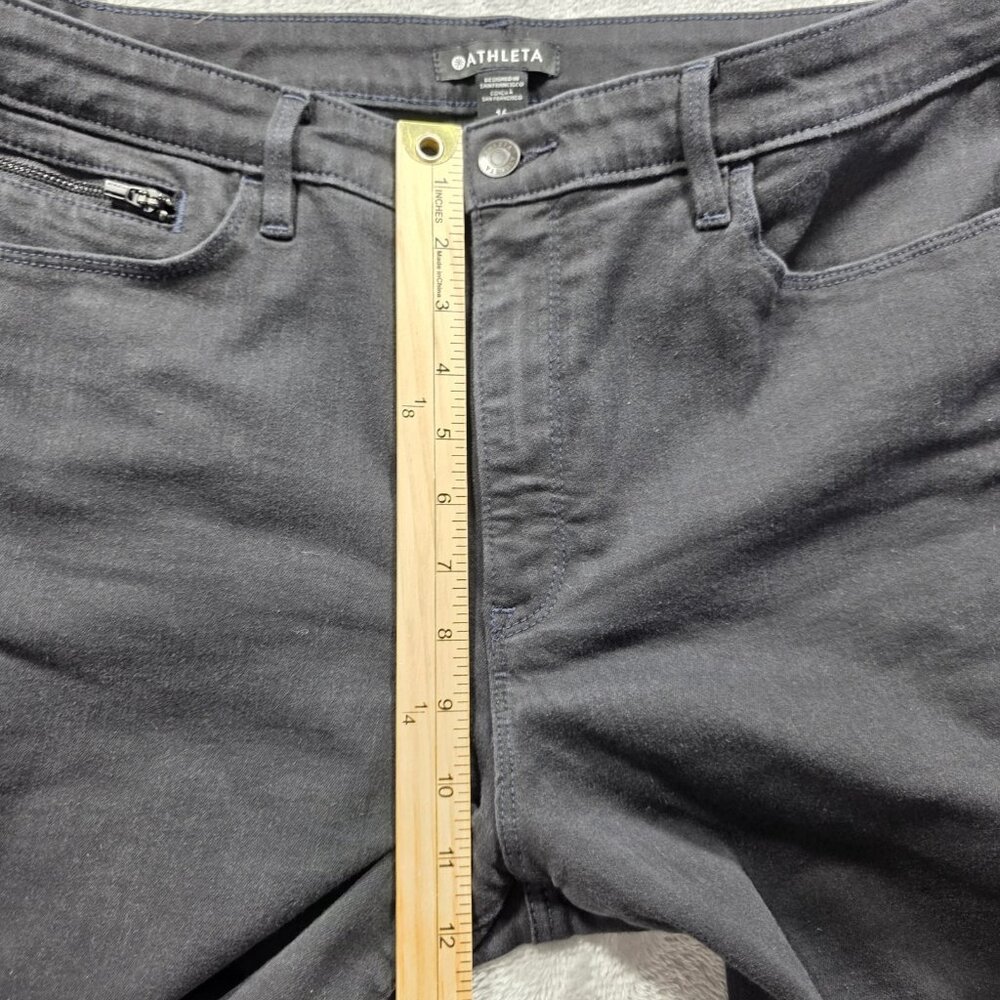 Athleta Jeans Womens 16 Straight Leg Ankle Black Sculptek Denim - Picture 10 of 11